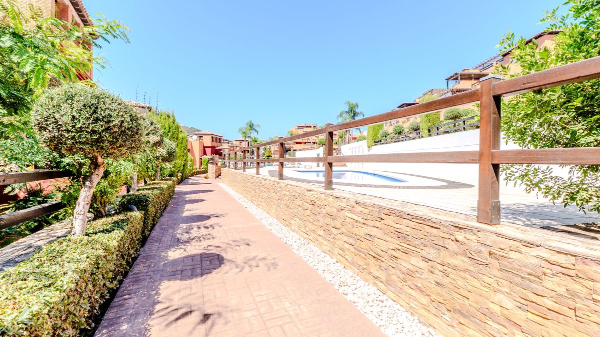 Landscaped path and planting within the communal gardens